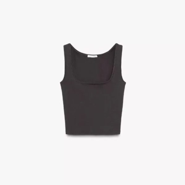 Top Escote Cuadrado Negro