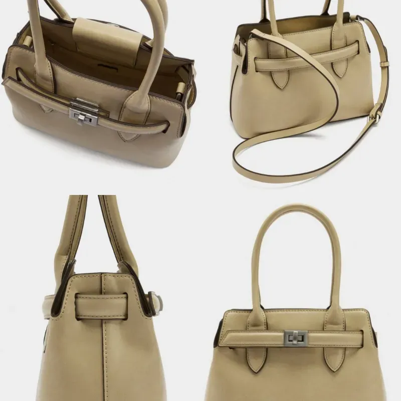 Bolso tote con cinturón