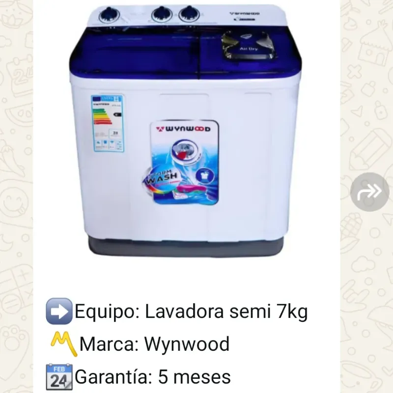 Lavadora semiautomática 7 kg