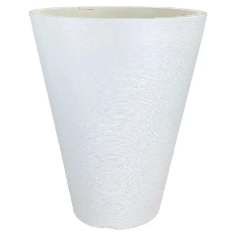 Maceta Decorativa Cónica Blanca