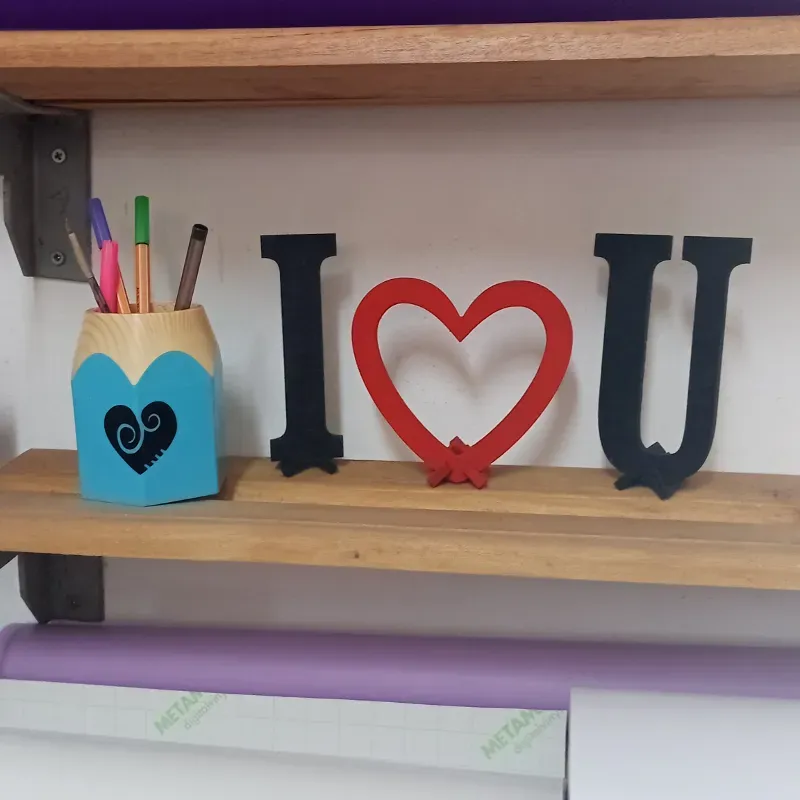 Set de letras y corazón