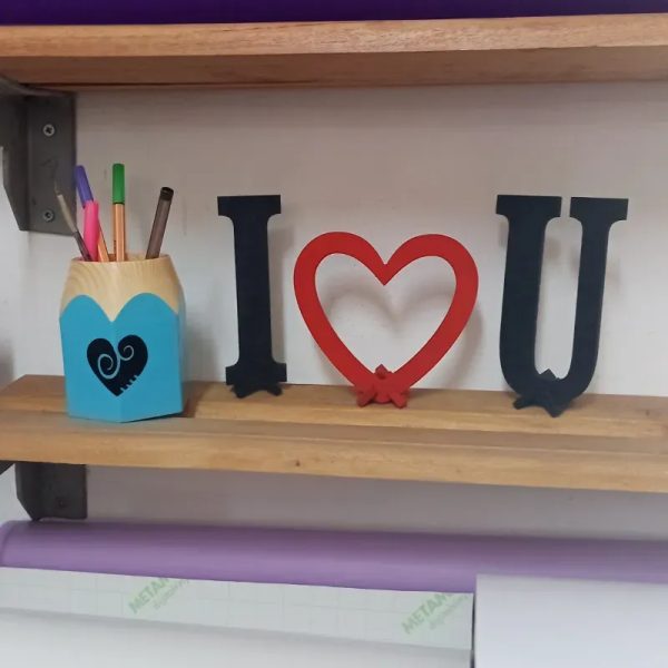 Set de letras y corazón