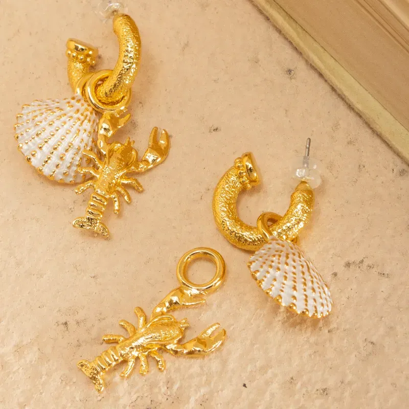 Candongas 3 en 1 ( 2 set de dijes) para intercambiar