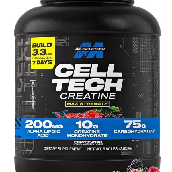 Cell-Tech Creatine Max Strength MuscleTech – Creatina con Carbohidratos (5.8 lb)