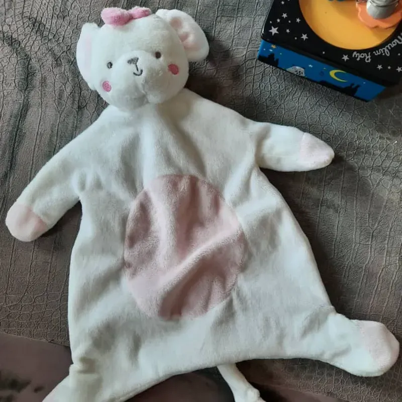 Ratoncita blanca y rosa