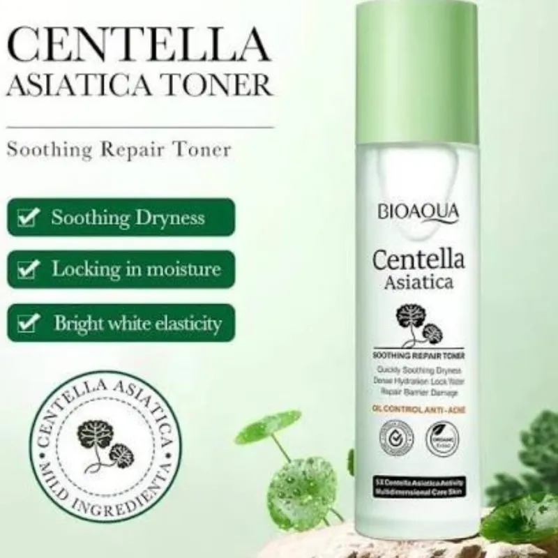 BIOAQUA Tonico Centella Asiatica Calmante Reparación de Sequedad Tónico Hidratación Control de Aceite Anti-Acné Hidratante Cuidado de la Piel