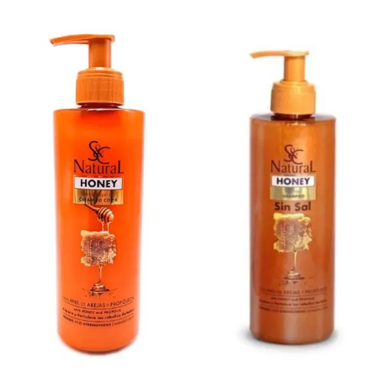 Juego de Shampoo y Crema de Peinar Natural Honey