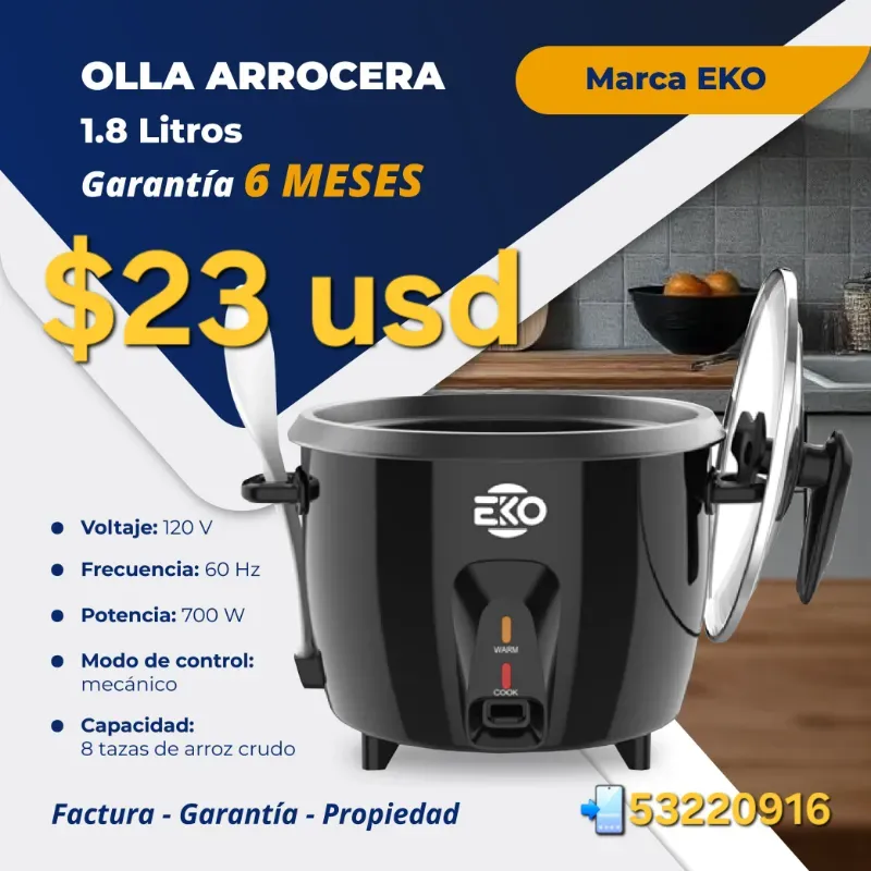 Arrocera Eko 1.8L negra