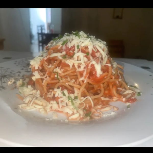 Spaghetti de queso gouda