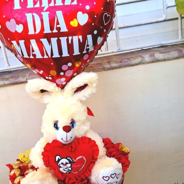 Caja con peluche