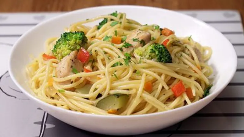 (QG)Espaguetis con Vegetales