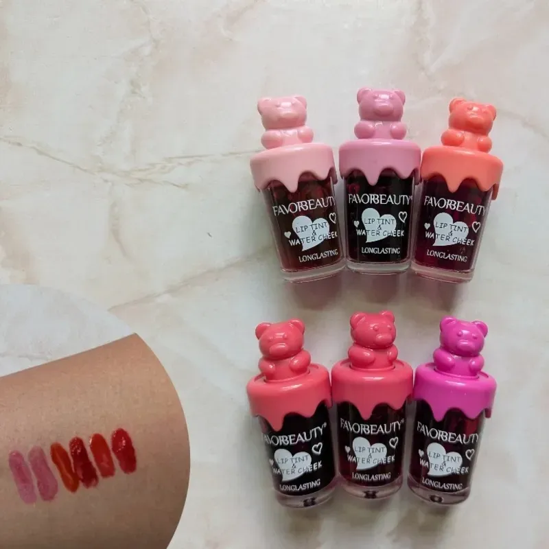 Tintas de labios con tapita de osito