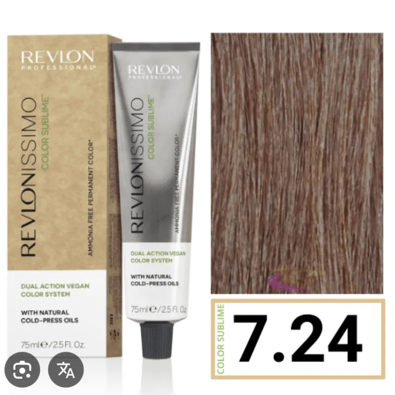 Tinte Revlon 7.24 rubio medio irisado marrón