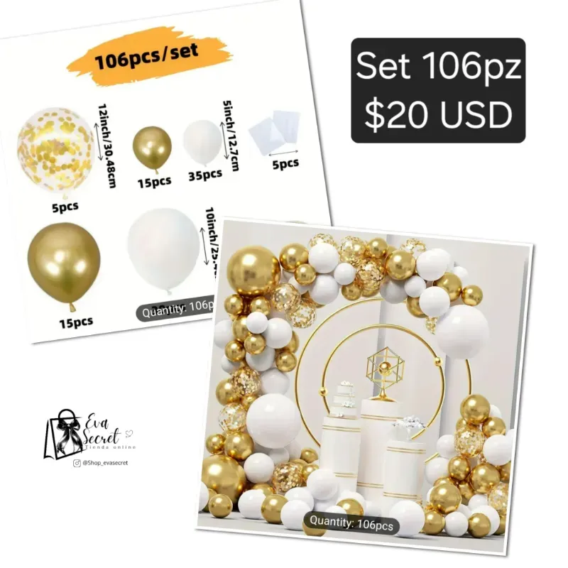 Set 106pz de globos para cumpleaños