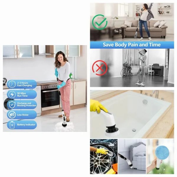 Cepillo eléctrico de Limpieza 9 en 1 $60 usd
