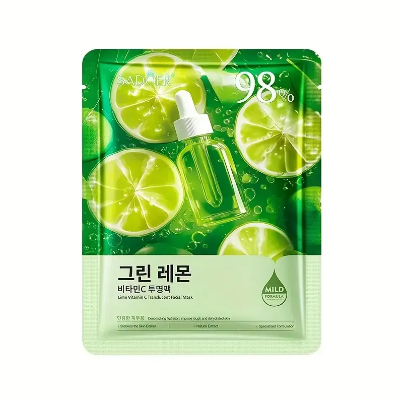 Mascarilla translúcido de lima y Vitamina c