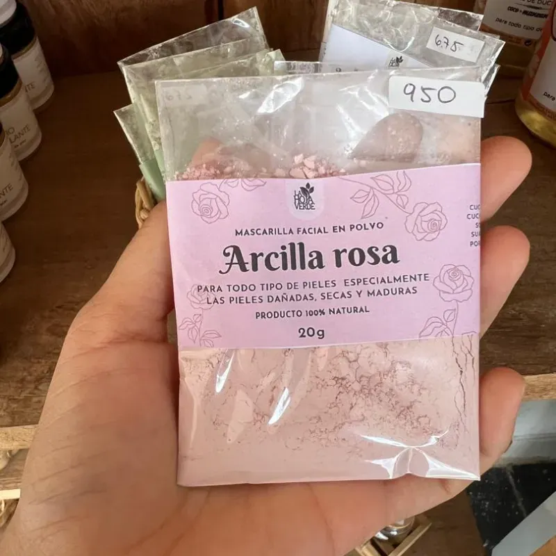 Mascarilla en polvo de Arcilla rosa 