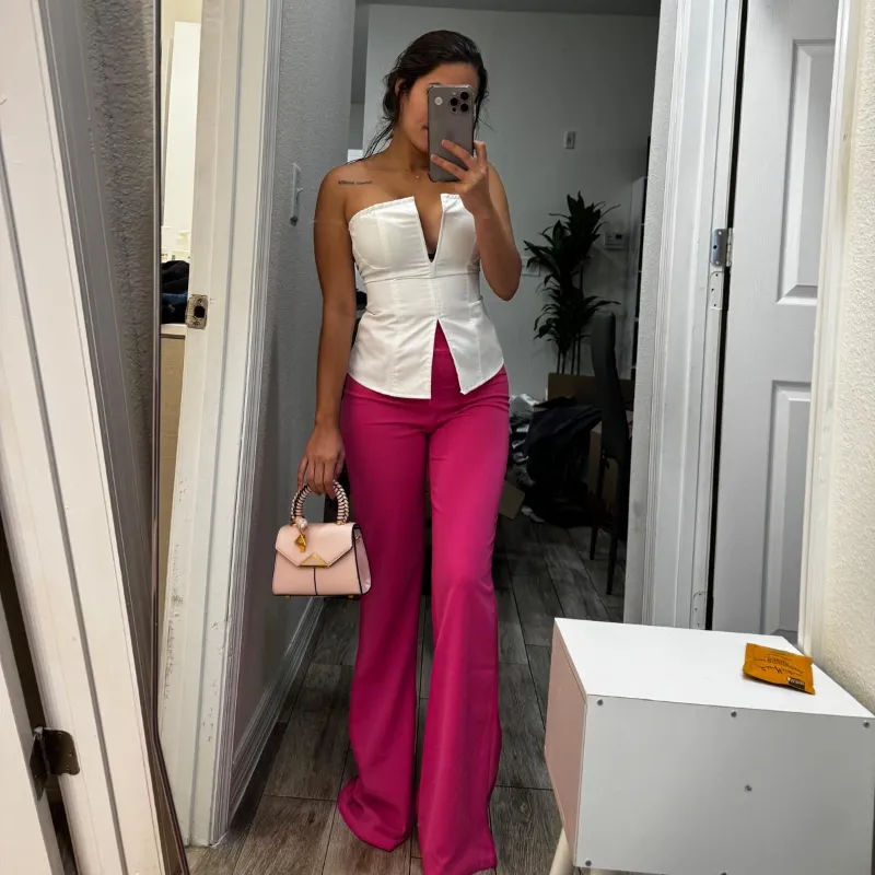 Pantalón de vestir rosado