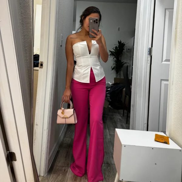 Pantalón de vestir rosado