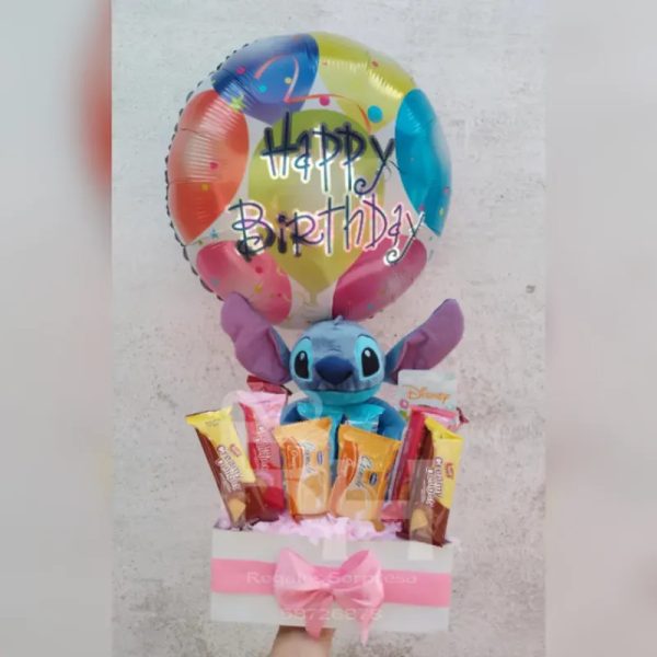 Caja de cartulina con peluche