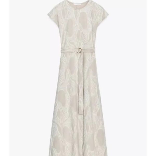 Vestido estampado con cinto