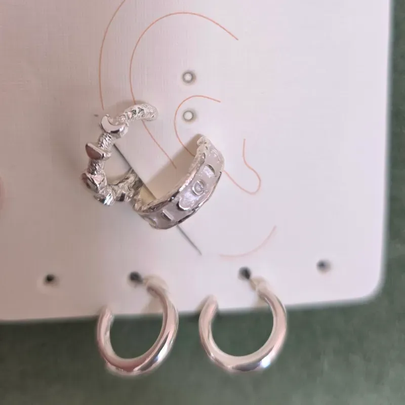 Set X2 Earcuff Fases Luna con candongas