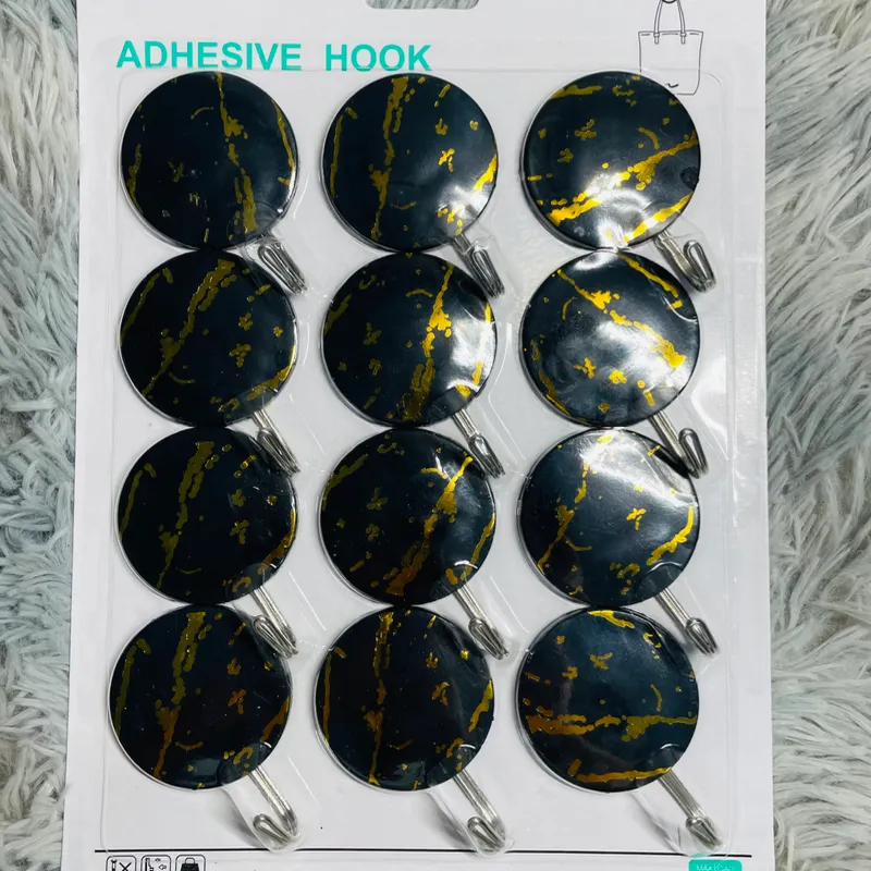 Colgadores imitación mármol negro