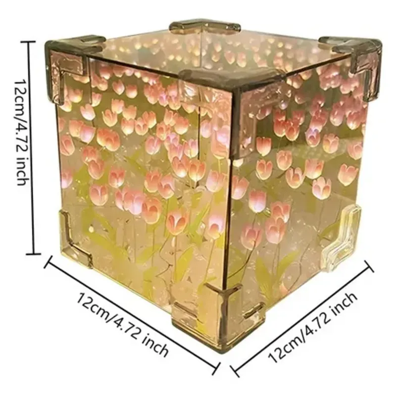 Cubo de tulipanes infinitos