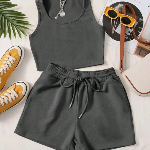  Conjunto de short y camiseta — Gris