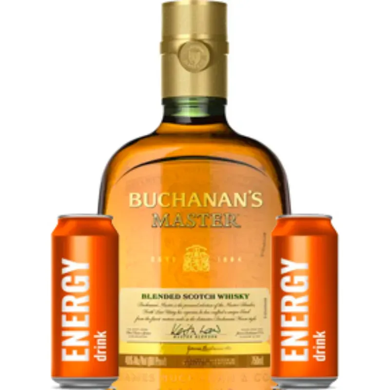 WHISKY BUCHANANS MASTER 1 L + ENERGIZANTES