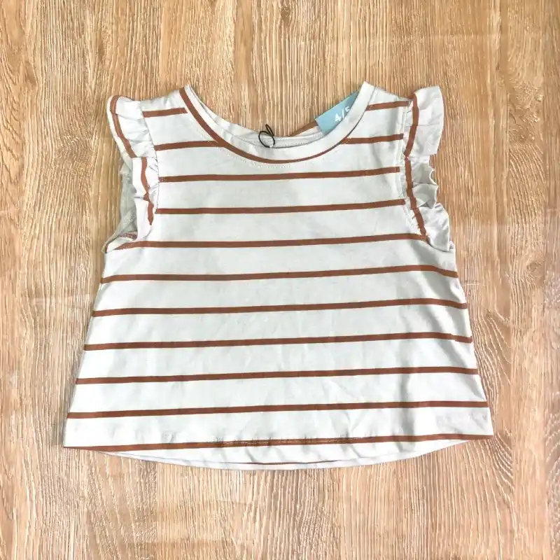 Blusa con rayas color marrón