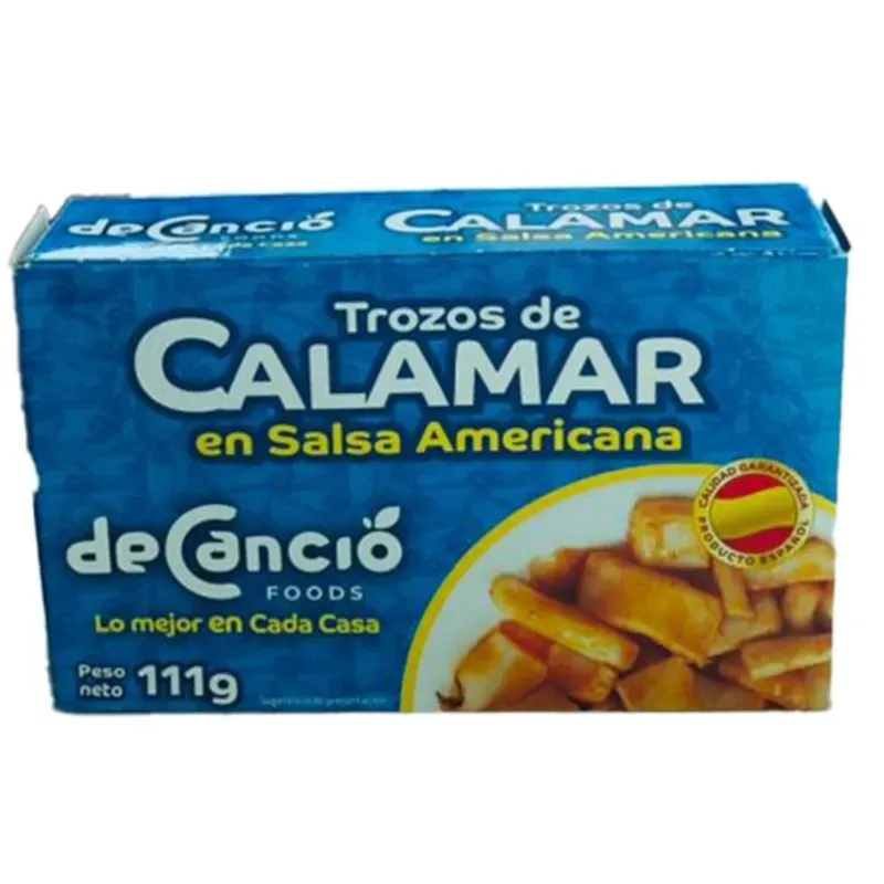 Trozos de calamar en salsa Americana