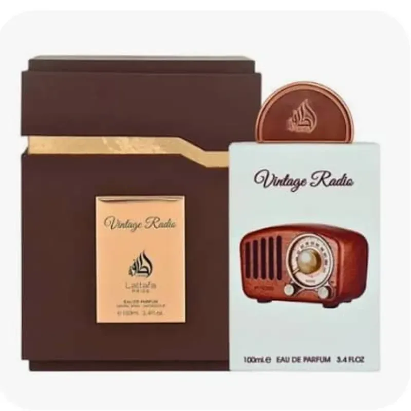 Vintage Radio Eau de Parfum en  espray unisex 3.4 onzas Lattafa  Pride