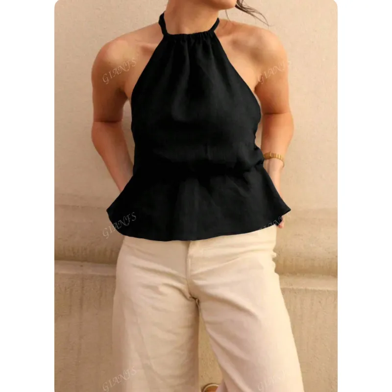 Top anudado con espalda abierta