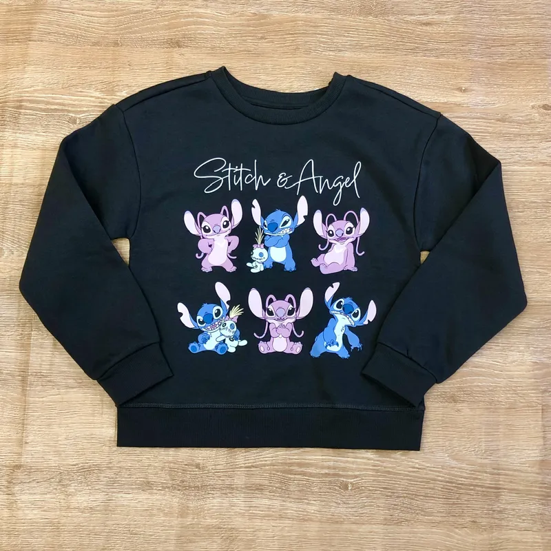 Abrigo de Stitch color negro