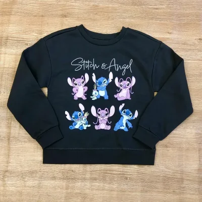 Abrigo de Stitch color negro