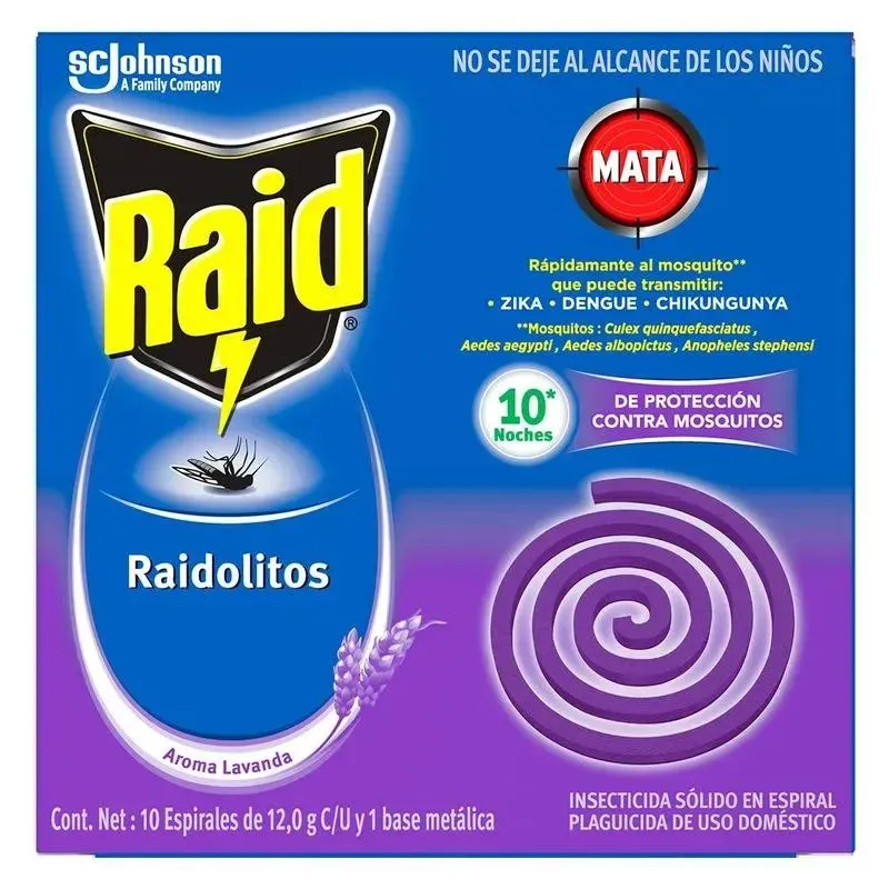  Raid Raidolitos Espiral – Aroma Lavanda Protección efectiva con un toque de calma