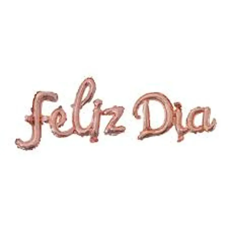 ‼️Cartel de globos - Feliz Día‼️ Rosa viejo