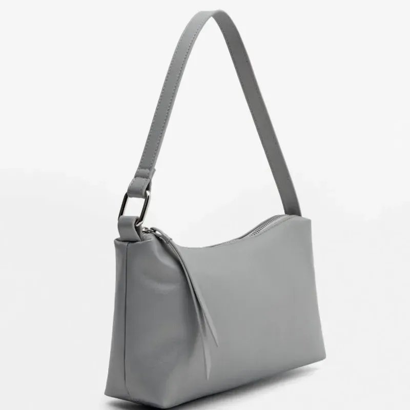 Bolso Gris al hombro con Asa