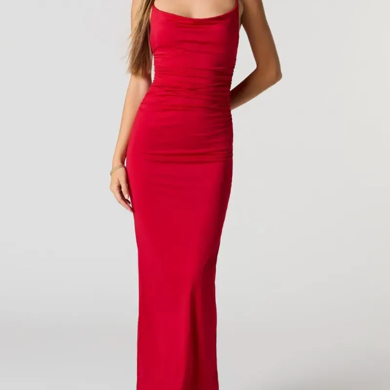 Vestido rojo largo