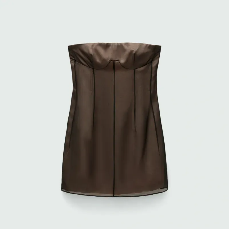 Vestido corto escote corsetero