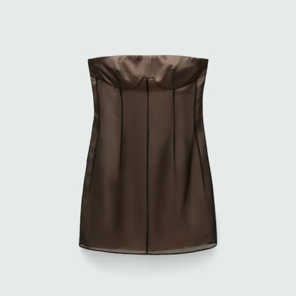 Vestido corto escote corsetero
