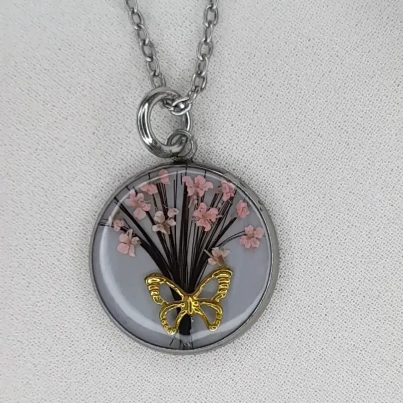 Collar con dijesito con pelito eternizado