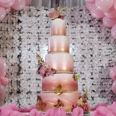 Rosado gold quinceañera