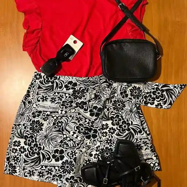 Falda pantalón estampada