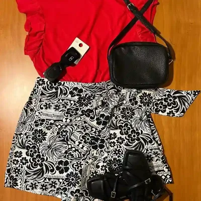 Falda pantalón estampada