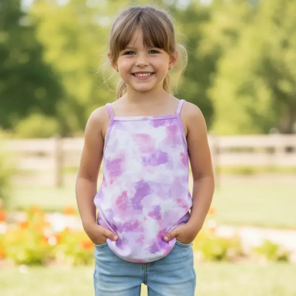Blusa morada y blanca