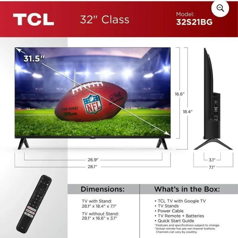 ⚫️S-Mart TV TCL 32”⚫️