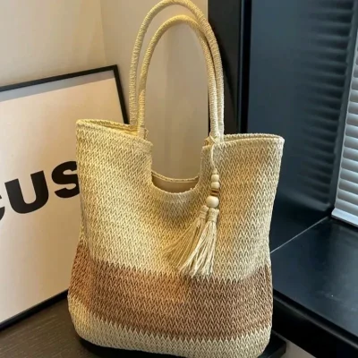 Bolso de paja sintética