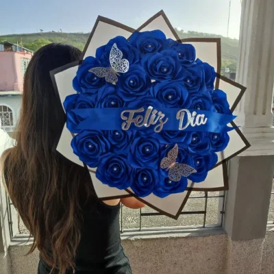 Ramo artificial azul